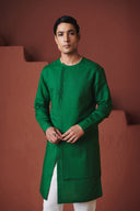 Panna Linen Men's Side Panel Kurta - Sale