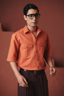 Marigold Co-Linen Men's Flap Pocket Shirt