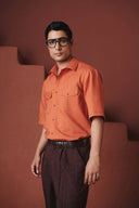 Marigold Co-Linen Men's Flap Pocket Shirt