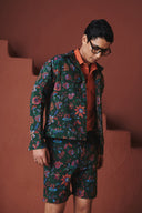 Paan Chintz Co-Linen Men's Trucker Jacket Set