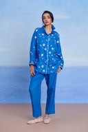Santorini Linen Oversized Flared Shirt Set - Sale