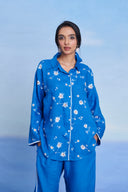Santorini Linen Oversized Flared Shirt Set