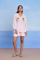 Fleur Linen Billow Shorts Set