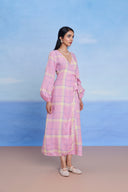 Cassata Linen Wrap Billow Dress - Sale