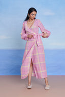 Cassata Linen Wrap Billow Dress - Sale