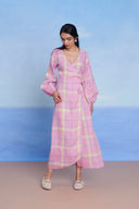 Cassata Linen Wrap Billow Dress - Sale