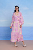 Cassata Linen Wrap Billow Dress - Sale