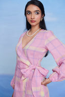 Cassata Linen Wrap Billow Dress - Sale