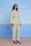 Pista Linen Oversized Flared Shirt Set