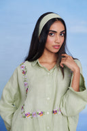 Pista Linen Oversized Flared Shirt Set