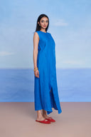 Santorini Linen Drape Dress - Sale