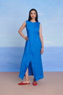 Santorini Linen Drape Dress - Sale