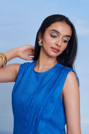 Santorini Linen Drape Dress - Sale