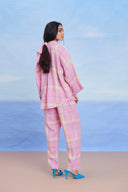 Cassata Linen Oversized Flared Shirt Set - Sale