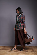 Co-Linen Quilted Wrap Jacket