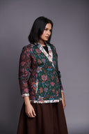 Co-Linen Quilted Wrap Jacket