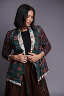 Co-Linen Quilted Wrap Jacket