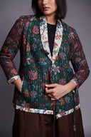 Co-Linen Quilted Wrap Jacket