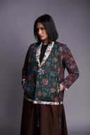 Co-Linen Quilted Wrap Jacket