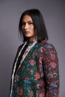 Co-Linen Quilted Wrap Jacket