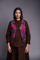 Co-Linen Patchwork Kantha Waistcoat - Sale