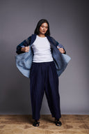 Patchwork Linen Kantha Oversized Jacket