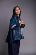Patchwork Linen Kantha Oversized Jacket