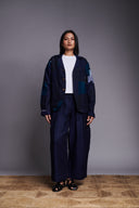 Patchwork Linen Embroidered Blazer