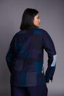Patchwork Linen Embroidered Blazer