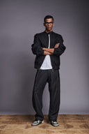 Kohl Linen Unisex Quilted Bomber Jacket