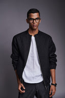 Kohl Linen Unisex Quilted Bomber Jacket