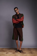 Co-Linen Kantha Men's Panelled Bomber Jacket