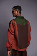 Co-Linen Kantha Men's Panelled Bomber Jacket