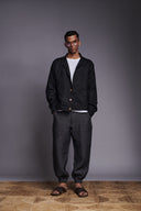 Kohl Linen Men's Panelled Bomber Jacket