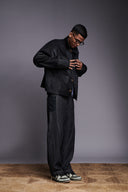 Kohl Linen Kantha Men's Applique Jacket Set