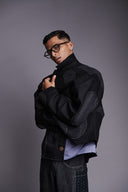 Kohl Linen Kantha Men's Applique Jacket Set