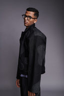 Kohl Linen Kantha Men's Applique Jacket