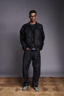 Kohl Linen Kantha Men's Applique Jacket