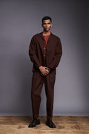 Coffee Co-Linen Men's Relaxed Blazer - Sale