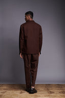 Coffee Co-Linen Men's Relaxed Blazer