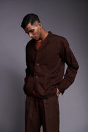 Coffee Co-Linen Men's Relaxed Blazer - Sale