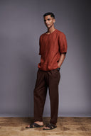 Cinnamon Linen Men's Woven T-shirt