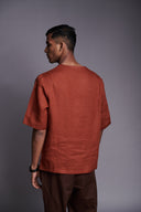 Cinnamon Linen Men's Woven T-shirt
