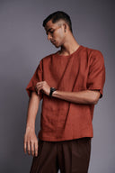 Cinnamon Linen Men's Woven T-shirt