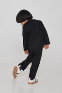Kohl Linen Boys Round Neck Jacket Set