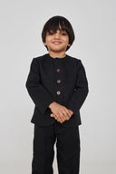 Kohl Linen Boys Round Neck Jacket Set