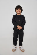Kohl Linen Boys Round Neck Jacket Set