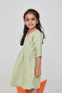 Pista Linen Girls Wrap Tie Dress