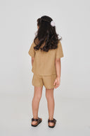 Husk Linen Girls Shorts Set