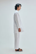 Taj Co-Linen Embroidered Men's Band Collar Kurta